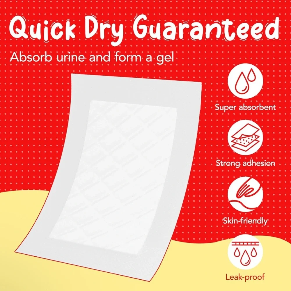 Furcato Dog Diaper Booster Pads 100 Count; Disposable Adhesive Liners (8”x5.5”)